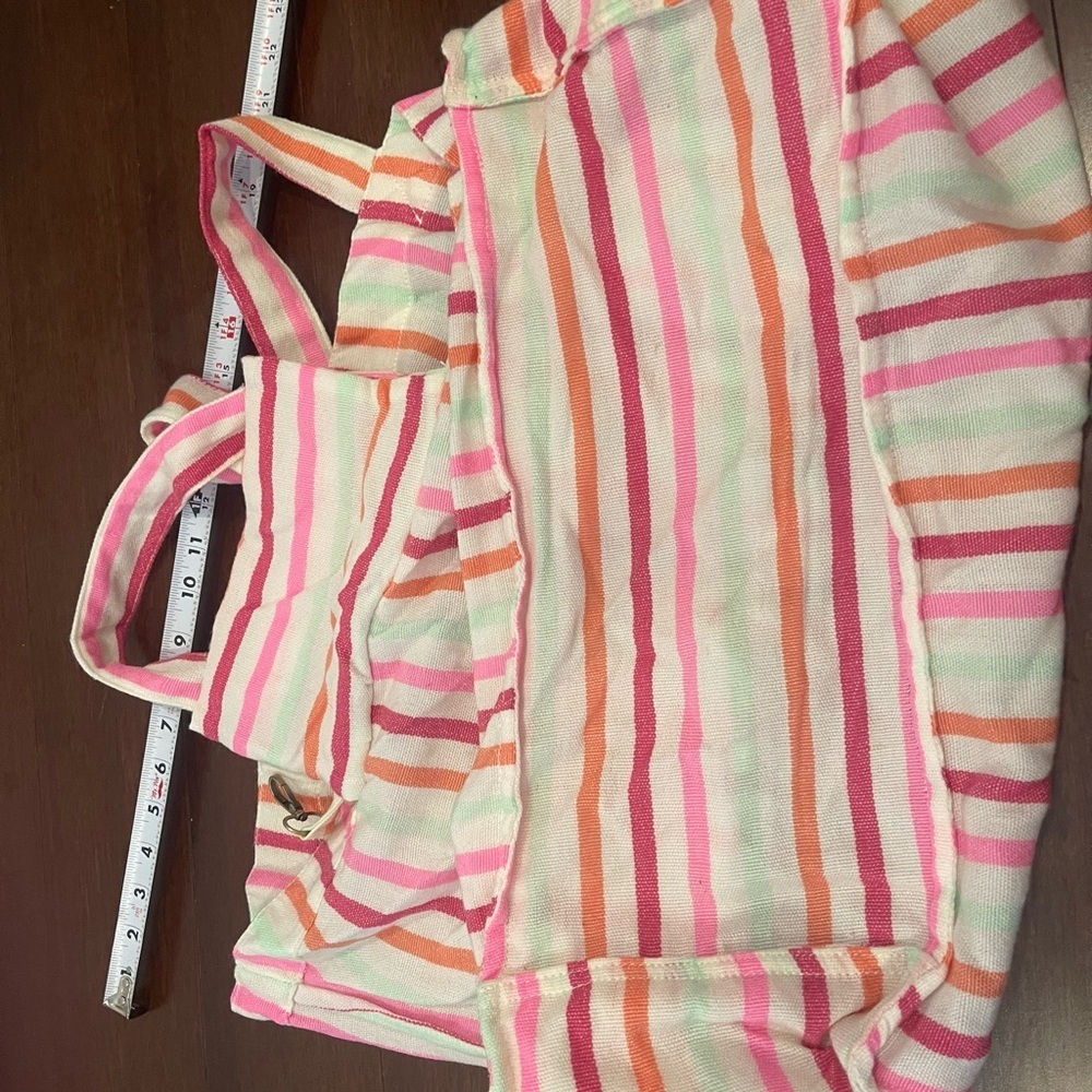 guc we the free Striped Pink and Orange multicolor Women's tote Bag - Picture 6 of 9
